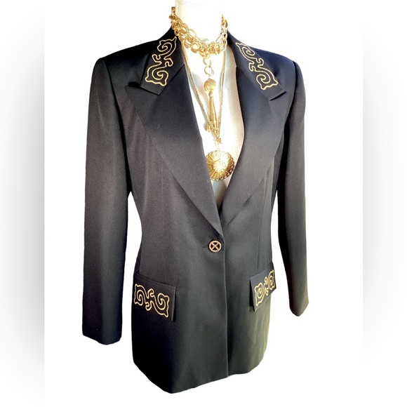 Vintage 1980’s Black & Gold Blazer. B30 - Picture 15 of 15